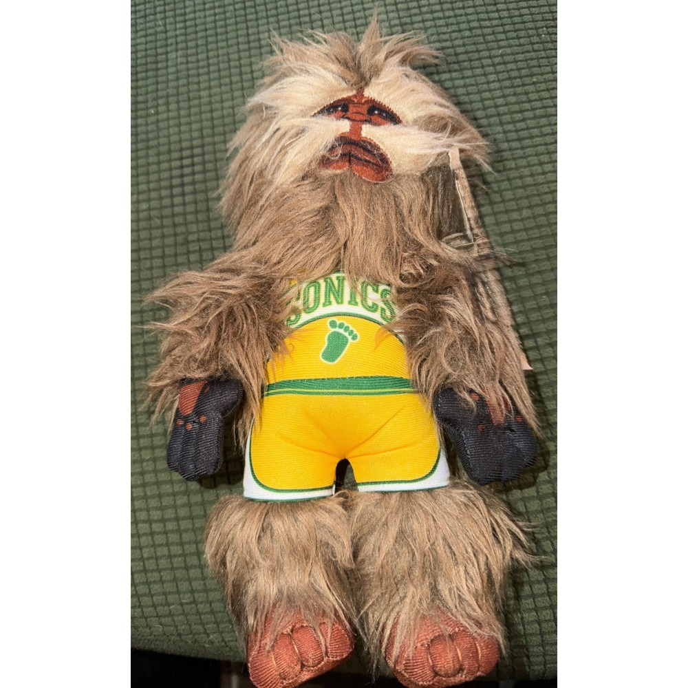 Bleacher Creatures Squatch Seattle SuperSonics Plush NBA Mascot Yellow Excellent